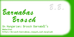 barnabas brosch business card